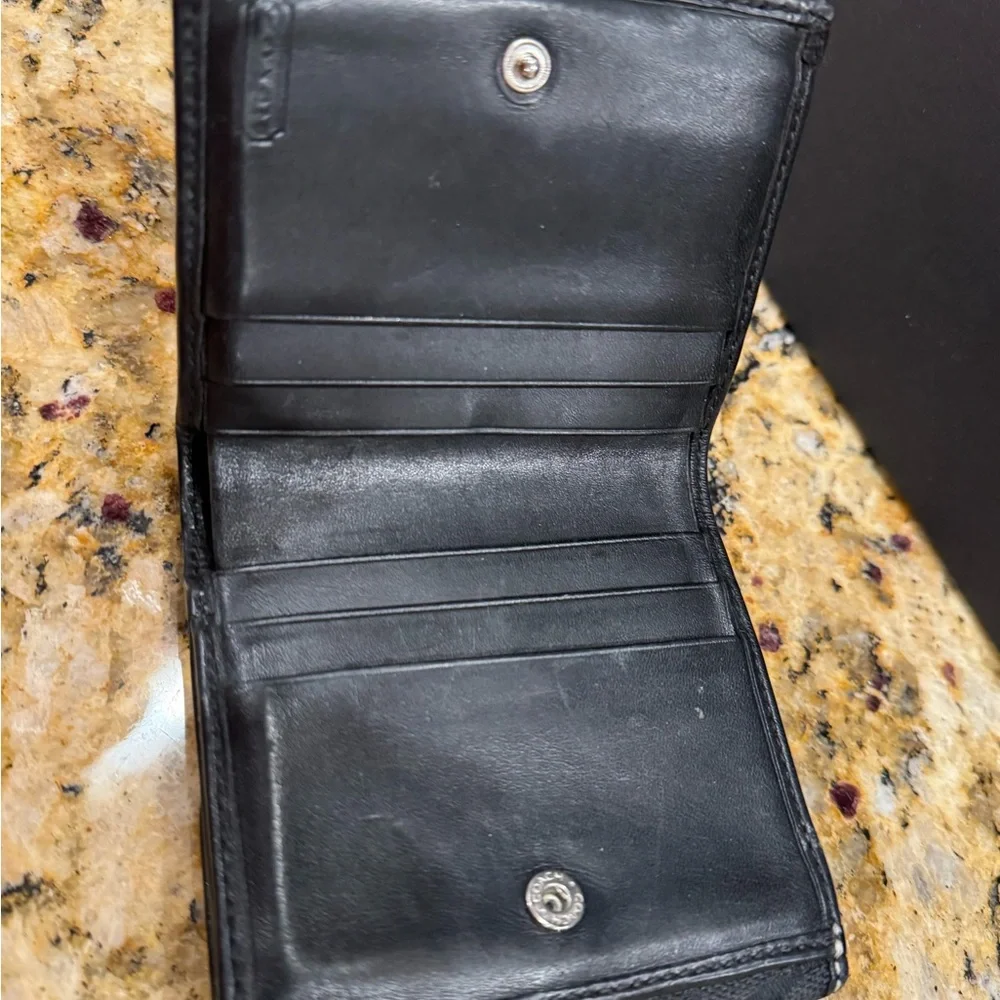 Coach Black Men leather and canvas men wallet - Picture 6 of 8